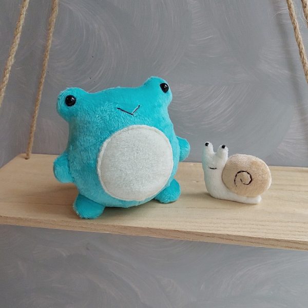 Frog and snail Pdf pattern Fluffy frog sewing tutorial stuffed animal pattern easy pattern plushie pattern - Image 2
