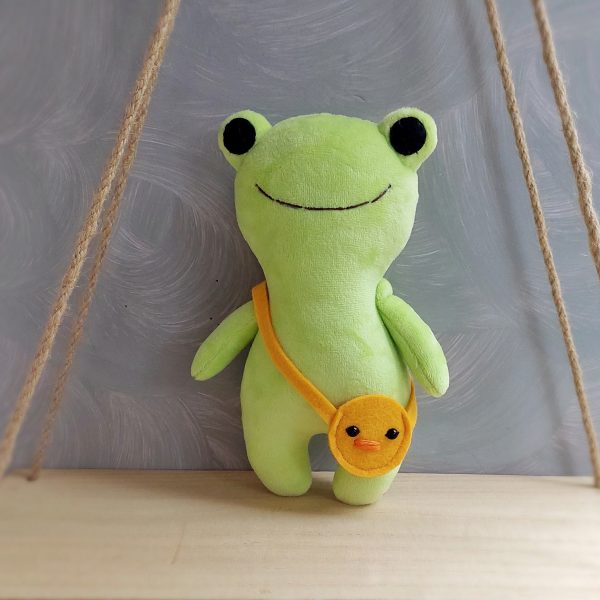 Frog with duck bag Pdf pattern and tutorial, plush frog sewing tutorial, stuffed animal pattern, easy pattern, plushie pattern - Image 7