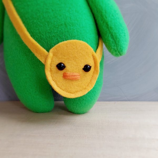 Frog with duck bag Pdf pattern and tutorial, plush frog sewing tutorial, stuffed animal pattern, easy pattern, plushie pattern - Image 3