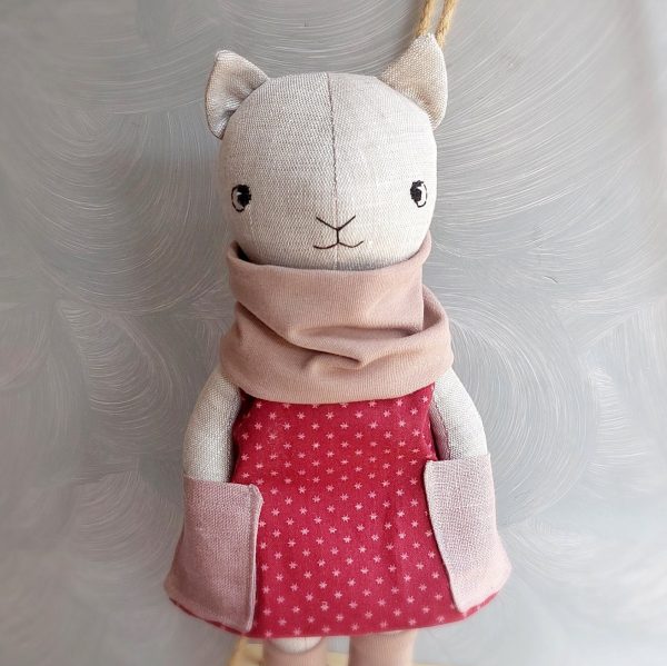 Cat sewing pattern, 12" stuffed cat doll with clothes, pdf tutorial, kitty pattern, eco toy, stuffed animal pattern, rag doll, easy pattern - Image 3