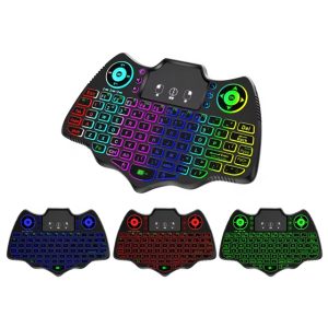 Wireless Keyboard Backlit Multilingual 2.4G+BT4.2 Air Mouse Remote Touchpad for TV Box PC V18 Mini