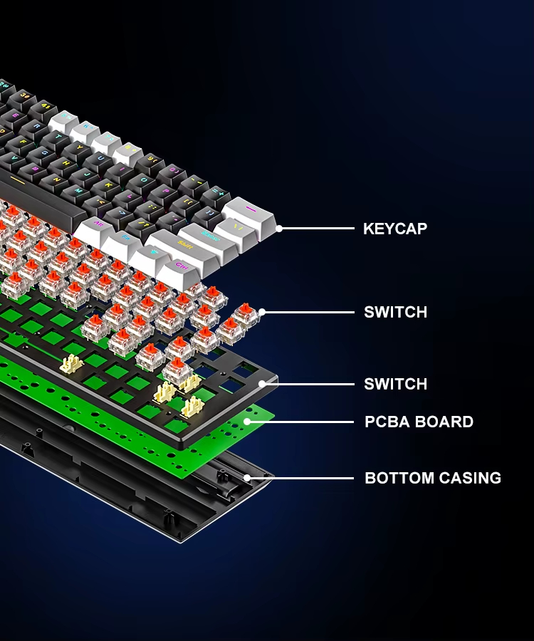 AMZ Hot Sale 60 Percent Mechanical Keyboard 60% Mini Portable Computer Compact Gamer Keyboard Blue Switch Gaming Keyboard BD61 - Image 9