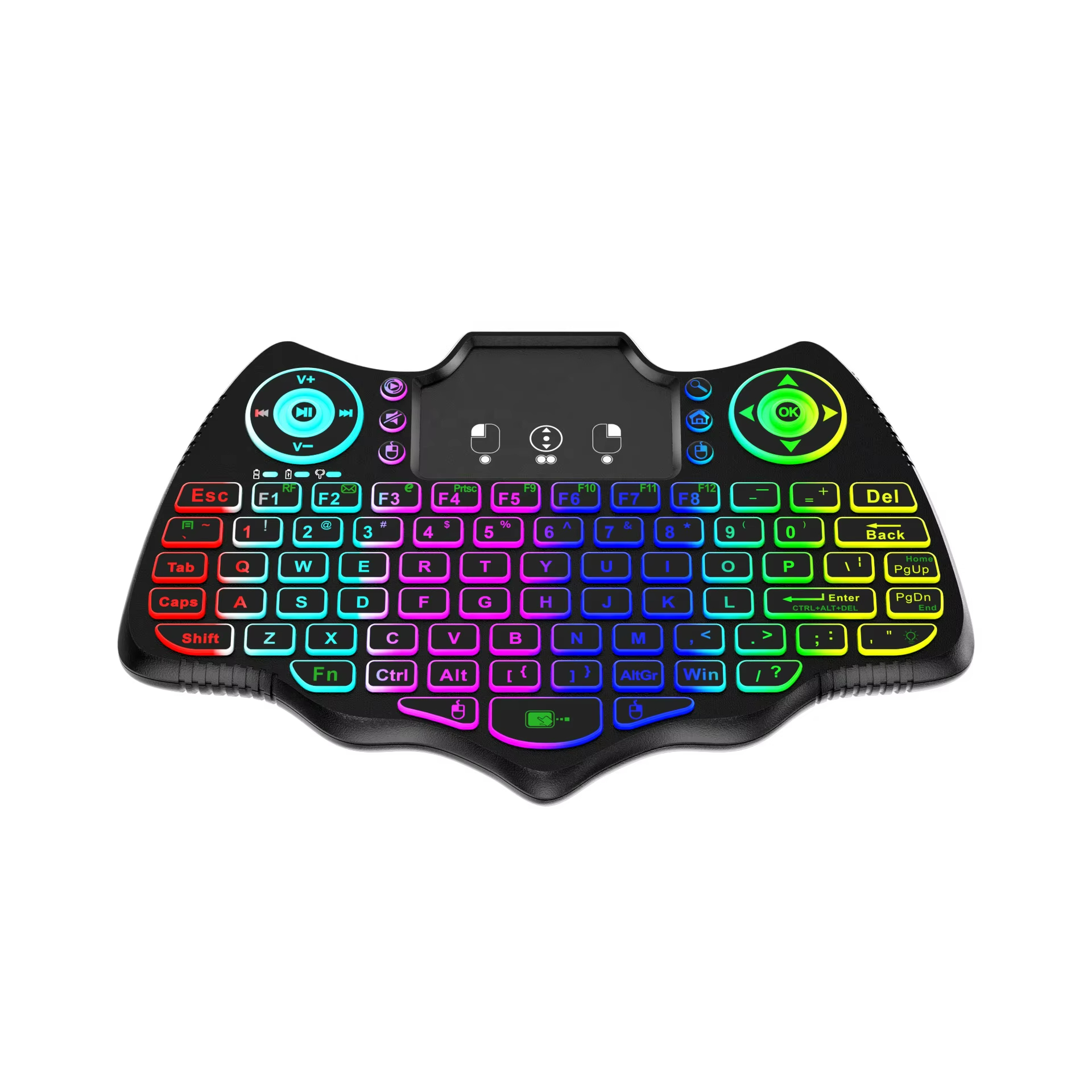 Wireless Keyboard Backlit Multilingual 2.4G+BT4.2 Air Mouse Remote Touchpad for TV Box PC V18 Mini - Image 9