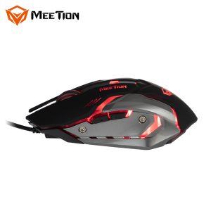 MEETION M915 Wired Gaming Mouse Backlight LED Black Usb Optical for Gamer